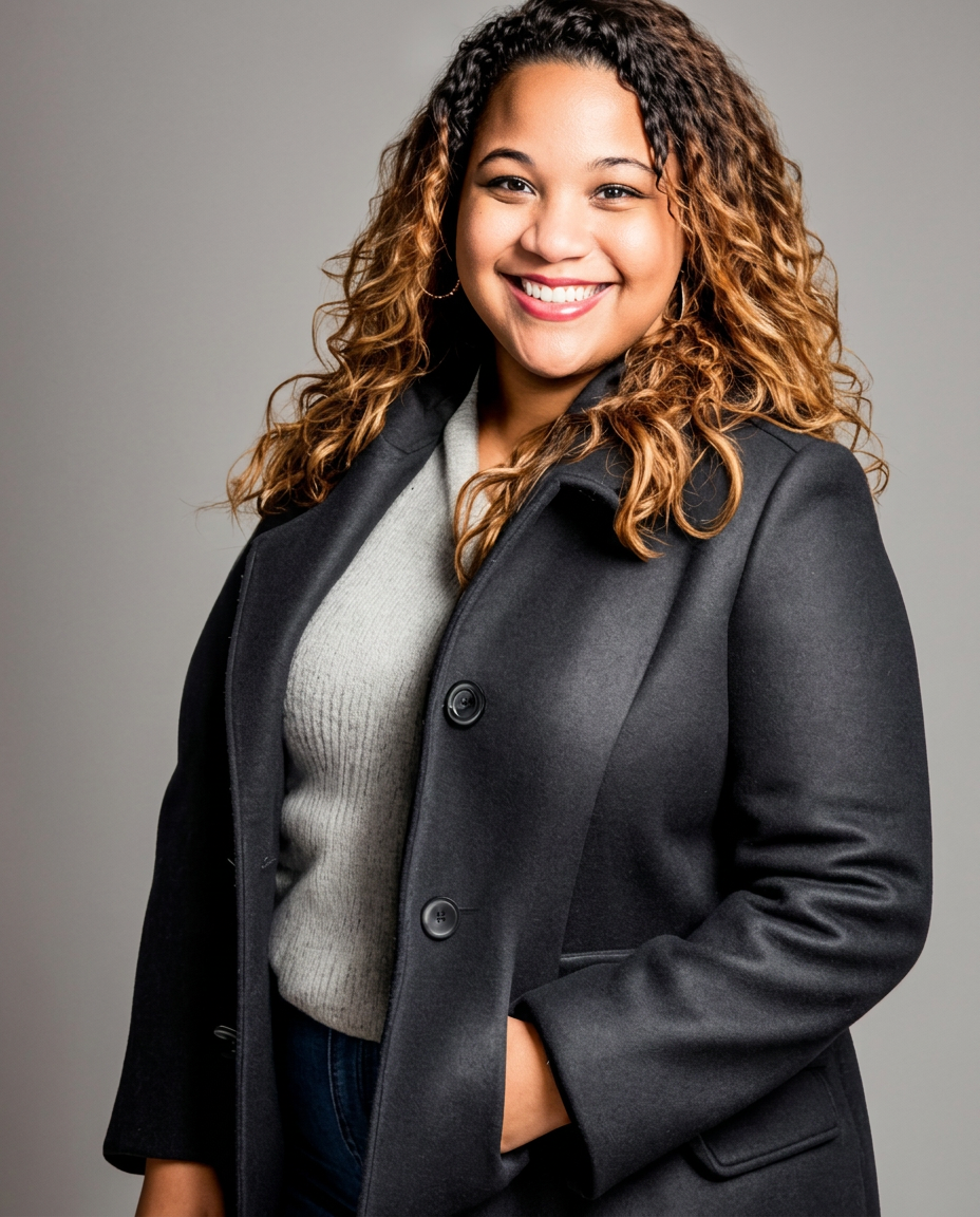 Hali E. Russell, founder of H.E.R. Consulting, in a warm, softly lit portrait